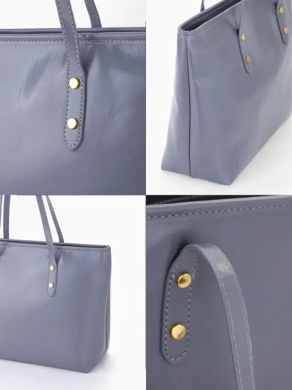 Сумка-шопер женская на молнии, размер 30.5&times;12&times;27 см, однотонная, серая