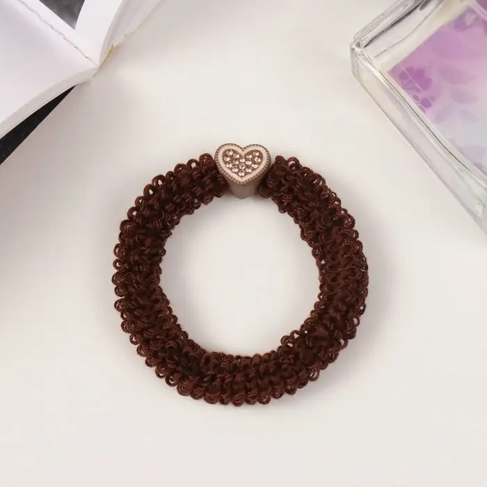 Резинка для волос Резинка для волос "Роуз" сердце, 6 см, микс