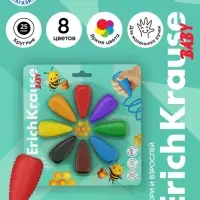 Восковые мелки 8 цв, ErichKrause Baby, блистер, европодвес