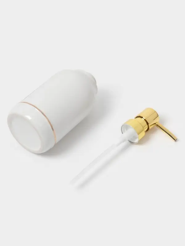 Аксессуары для ванной &laquo;Лайн&raquo;, 4 предмета: дозатор 400 мл, мыльница, 2 стакана, белые