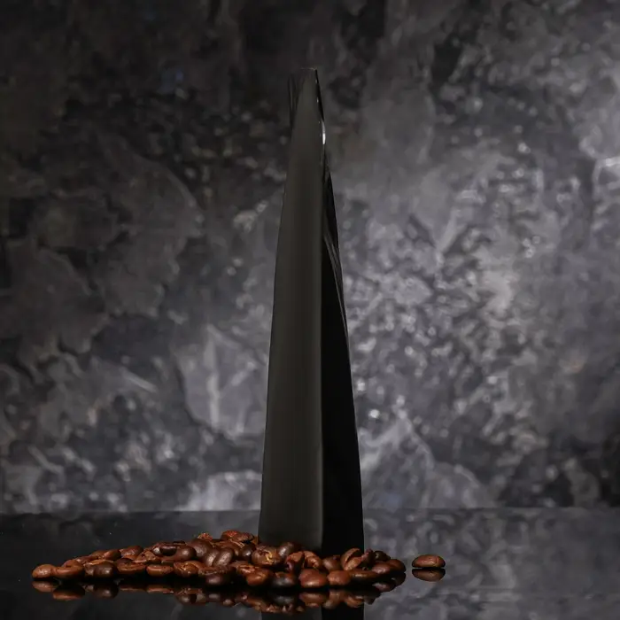 Пакет восьмишовный с замком, чёрный,17.5 х (19.5×22.5) х 4.5