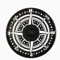 Часы настенные интерьерные &laquo;Компас&raquo;, бесшумные, плавный ход, d=40 см, металл, золотистые