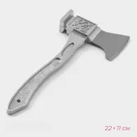 Молоток для мяса с топориком, 22 см, алюминий, серый