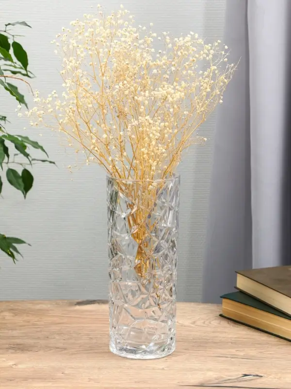 Ваза стекло настольная  Ваза стекло настольная "Шерри" геометрия, 29х11,5 см, прозрачный