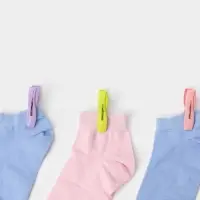 Прищепки для белья в синей корзинке Доляна, 6 см, 20 шт., МИКС