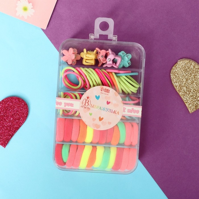 Набор для волос Набор для волос "Непоседа" (69 шт) цветочек