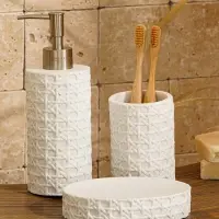 Аксессуары для ванной SL Home, 3 предмета, дозатор, мыльница, стакан