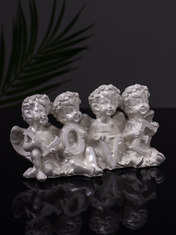 Статуэтка "Ангелы love" 7х13х5 см, перламутр