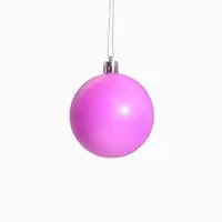 Ёлочные игрушки &laquo;Неон&raquo;, шары новогодние, набор 6 шт., d=6 см, фиолетовый