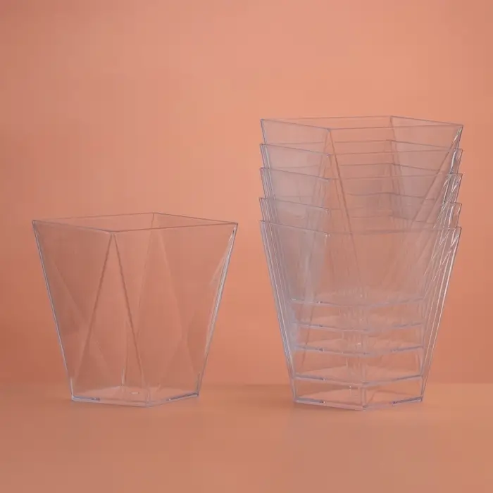 Форма пластиковая одноразовая для фуршета «Рубин», 90 мл, прозрачная