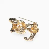 Брошь &laquo;Кошечка&raquo;, очаровательная, чёрно-серая в золоте