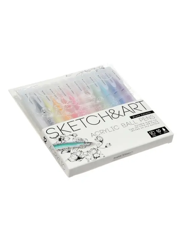 Набор акриловых ручек 12 цветов, 1.0 мм