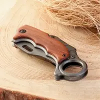 Нож складной &laquo;Бумеранг&raquo; 18.2 см, клинок 65 мм/2.5 мм, рукоять дерево