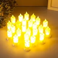 Светодиодная свеча LED - ночник RISALUX &laquo;С подтёками&raquo;, 3&times;LR41, прозрачный, 3.5&times;3.5&times;7.2 см