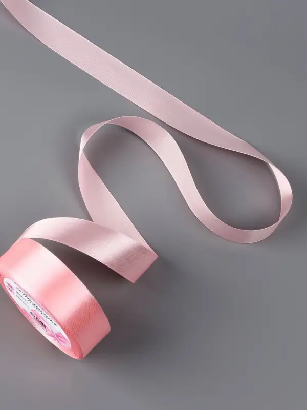Лента атласная, 25 мм, 23&plusmn;1 м, розовая №04