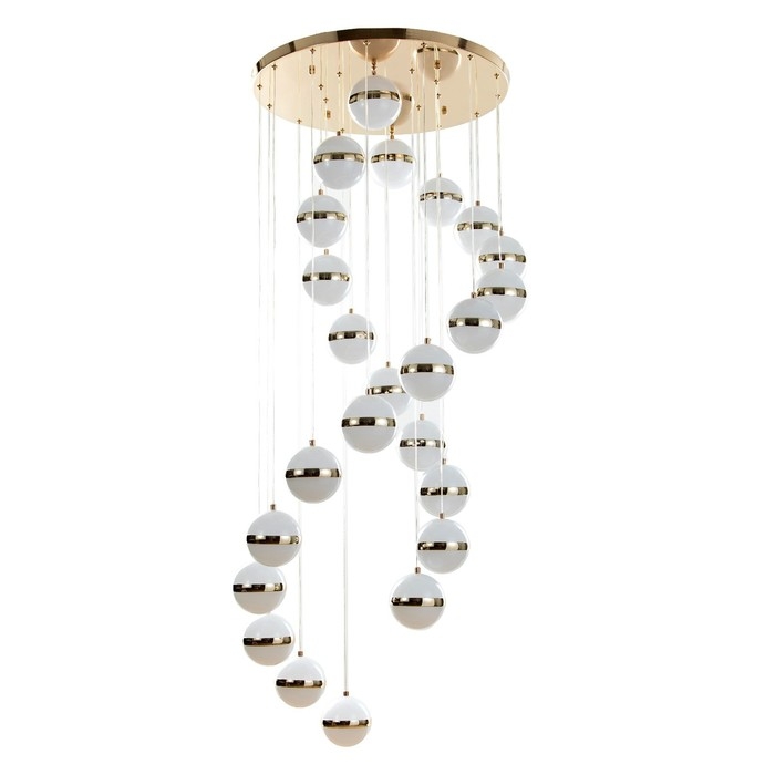 Светильник-каскад Светильник-каскад "Одилия" 24хLED 72Вт 3000К золото 60х60х300 см BayerLux