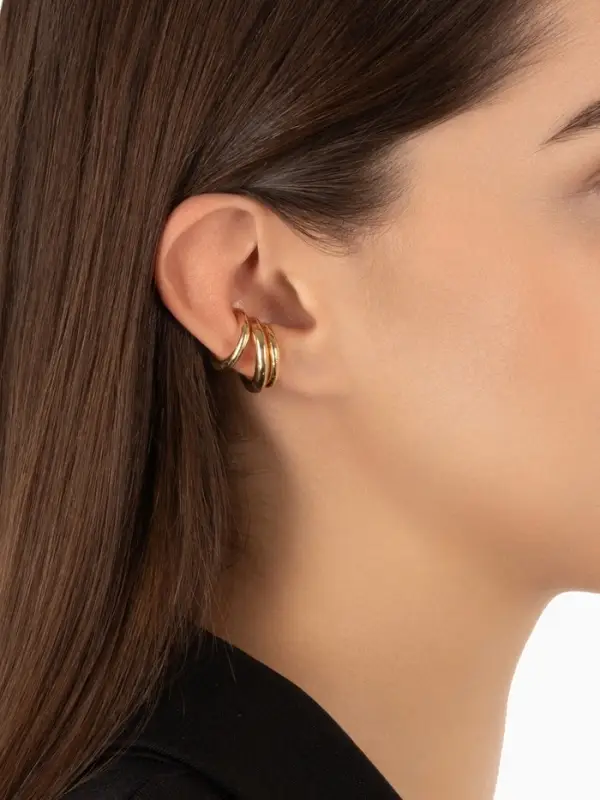 Серьги каффы &laquo;Трио&raquo;, набор 3 шт. цвет золото