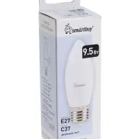 Лампа светодиодная Smartbuy, Е27, C37, 9.5 Вт, 4000К, свечение белое
