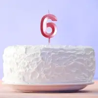 Свеча для торта, цифра «6», 11,5 х 2,3 см