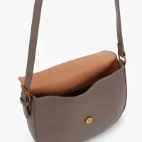 Сумка женская мессенджер TEXTURA на магните, с косметичкой, 28&times;4&times;20 см, серая