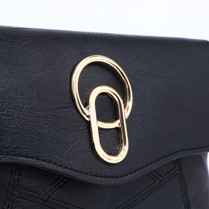 Сумка-клатч на магните, длинный ремень, цвет чёрный Сумка-клатч на магните, длинный ремень, цвет чёрный