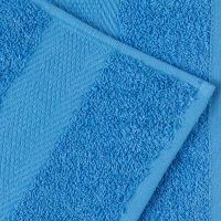 Набор полотенец махровых бордюр 440 г/м2, 50х90 ярко-голубой, 10шт