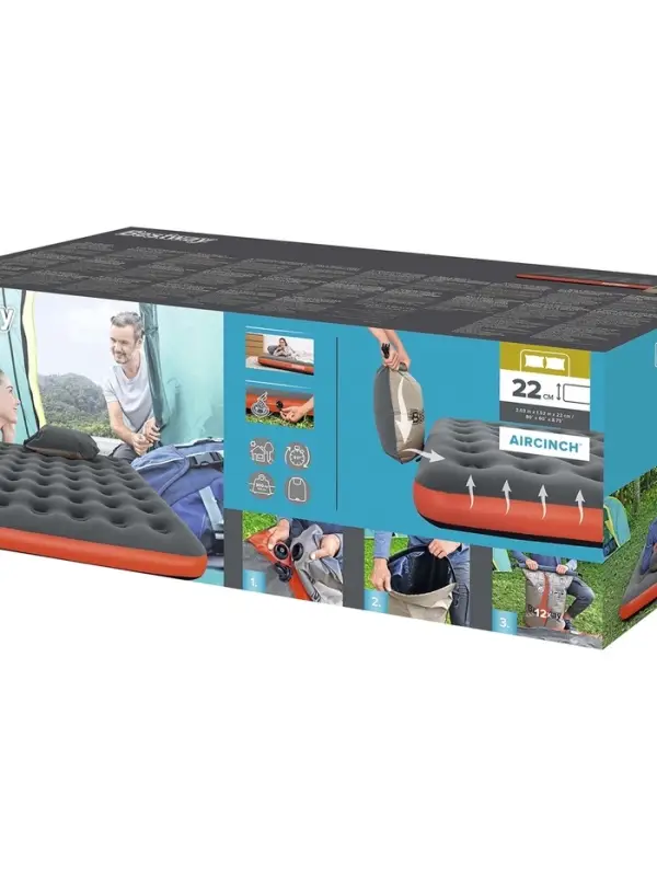 Матрас надувной Roll & Relax, 203&times;152&times;22 см, двуспальный, 67703 Bestway