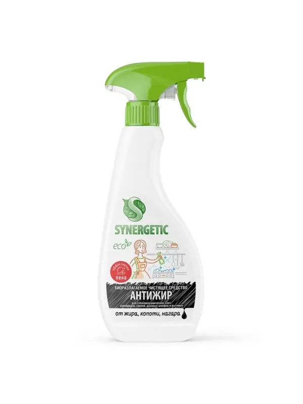Средство чистящее SYNERGETIC для кухни, удаление жира, копоти и нагара Антижир, биоразлагаемое, 0.5 л Средство чистящее SYNERGETIC для кухни, удаление жира, копоти и нагара Антижир, биоразлагаемое, 0.5 л