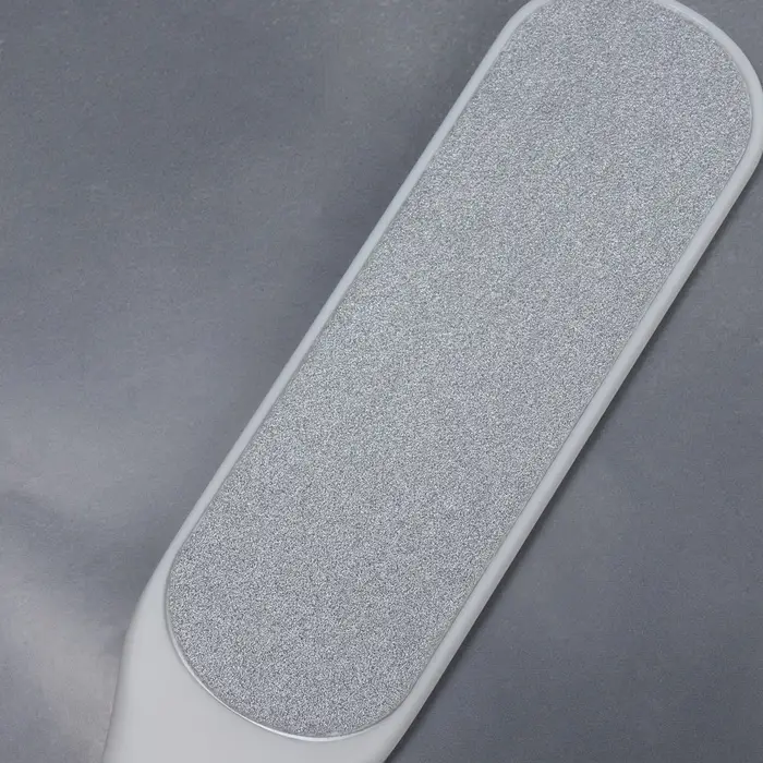 Пилка для пяток, овальная, лазерная, двусторонняя, 23 см, белая