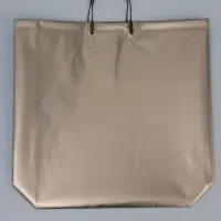 Пакет подарочный ПВХ, серый матовый, пластиковая ручка, 50&times;42&times;12 см