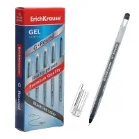 Ручка гелевая ErichKrause G-Round Stick Classic, узел 0.5 мм, чернила чёрные, длина линии письма 1000 метров