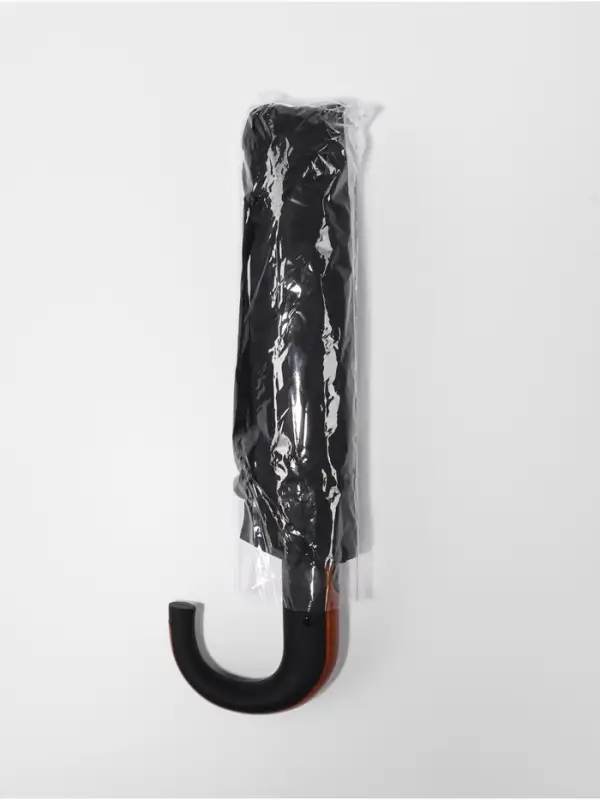 Зонт полуавтоматический &laquo;Гром&raquo;, эпонж, 3 сложения, 8 спиц, R=48/55 см, d=96 см, чёрный