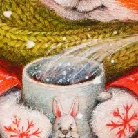 Пакет подарочный новогодний ламинированный &laquo;Лисёнок&raquo;, 26&times;32&times;12 см