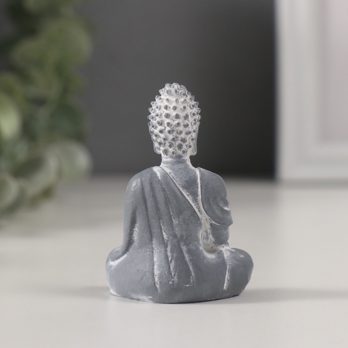 Сувенир полистоун Сувенир полистоун "Будда в позе лотоса" серый 2,5х4х6 см