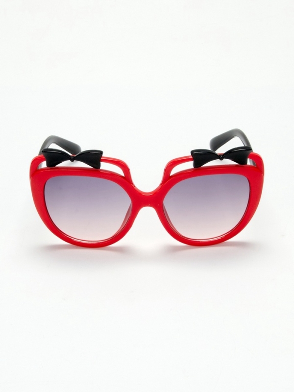 Очки солнцезащитные детские OneSun, бантики, 4.5 х 12 см, цвет чёрно-красный Очки солнцезащитные детские OneSun, бантики, 4.5 х 12 см, цвет чёрно-красный