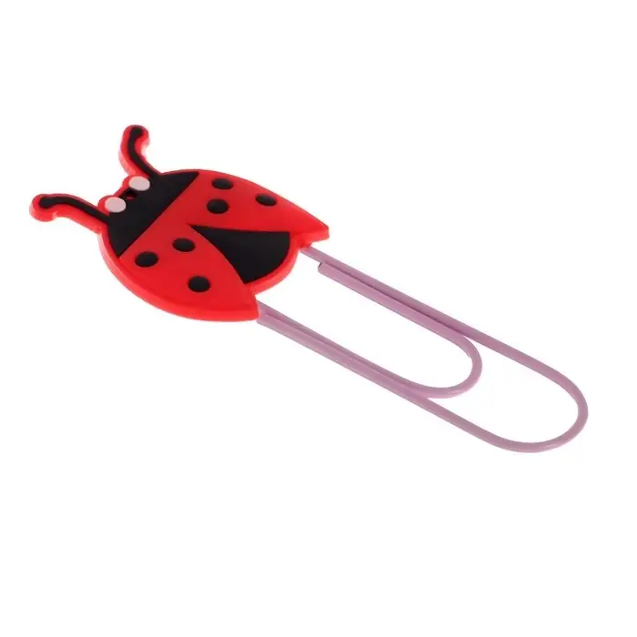 Закладка-скрепка большая «Божья коровка», 11 см, МИКС Закладка-скрепка большая «Божья коровка», 11 см, МИКС