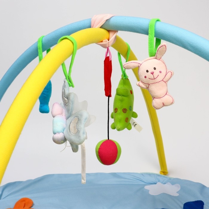 Развивающий коврик с дугами «Жирафик», 85х85 см, ВИДЫ МИКС, Крошка Я Развивающий коврик с дугами «Жирафик», 85х85 см, ВИДЫ МИКС, Крошка Я