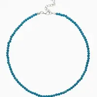 Чокер из бисера &laquo;Хрусталь&raquo;, голубой в серебре, 36 см + 5 см доп, цепочка