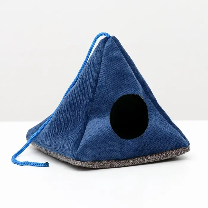 Подвесной домик для грызунов &laquo;Вигвам&raquo;, 15&times;15 см, мебельная ткань, флис, цвет МИКС