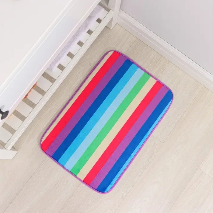 Коврик для ванной и туалета Доляна «Радужная волна», 40×59 см Коврик для ванной и туалета Доляна «Радужная волна», 40×59 см