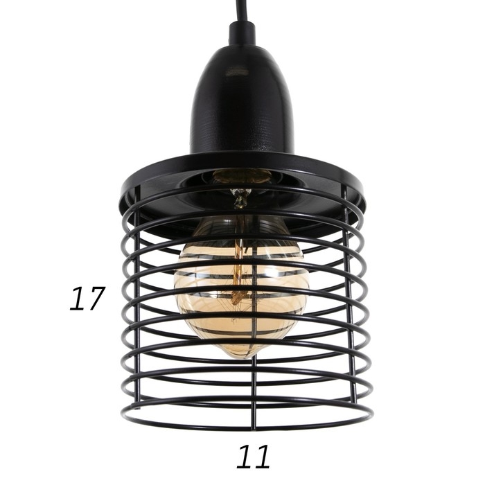 Светильник PL5 BK, 60Вт Е27, чёрный