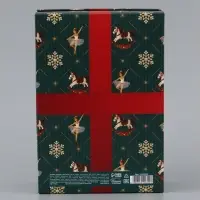 Коробка подарочная &laquo;Игрушки&raquo;, новогодняя, с крышкой, 24&times;17&times;8 см, зелёная