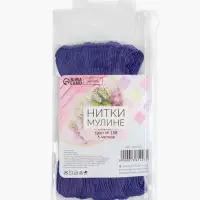 Нитки мулине №158, 8&plusmn;1 м, набор 6 шт., синий