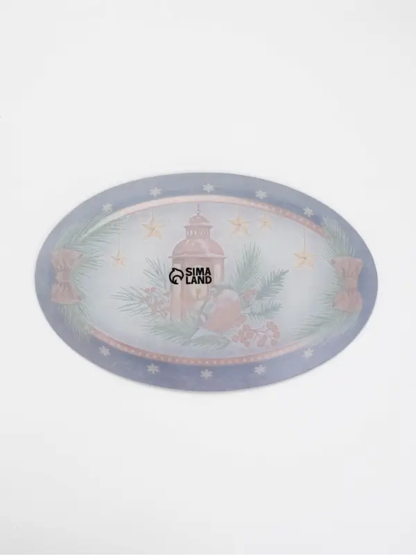 Блюдо сервировочное овальное &laquo;Новогодняя композиция&raquo;, 24.5&times;15&times;2 см