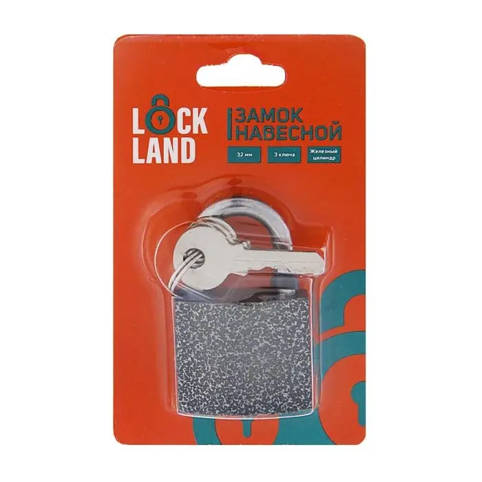 Замок навесной LOCKLAND, с влагозащитной дужкой, 32 мм