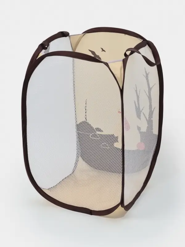 Корзина для игрушек Доляна &laquo;Зайка&raquo;, складная, 32&times;32&times;52 см, коричневая