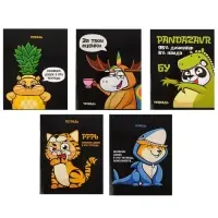 Тетрадь 48 листов в клетку, Calligrata &laquo;Кигуруми&raquo;, обложка мелованный картон, МИКС