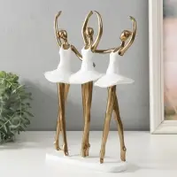 Сувенир полистоун "Три балерины" 19,5х7,5х29,5 см