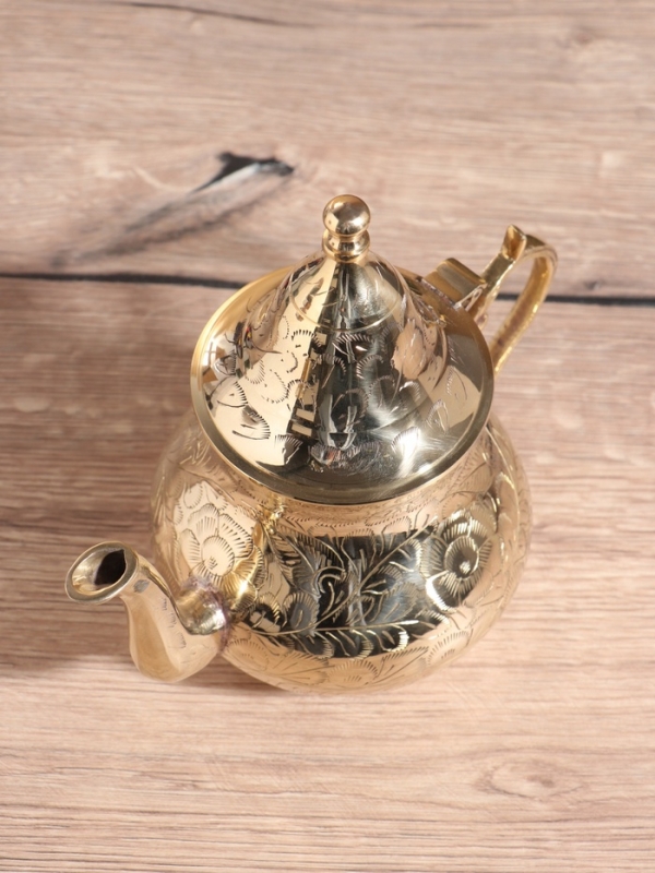 Чайник Чайник "Цветочные узоры" латунь, 600 мл
