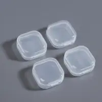 Баночки для хранения мелочей, 4 шт., 3.4&times;3.4&times;1.8 см, прозрачный